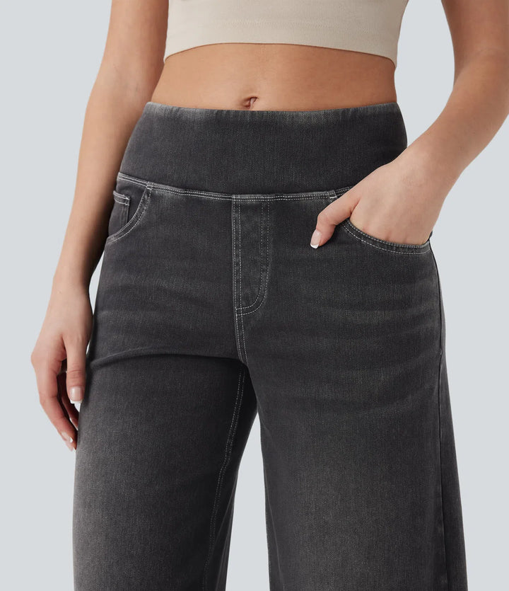 Women’s High Waisted Stretch Wide Leg Jeans