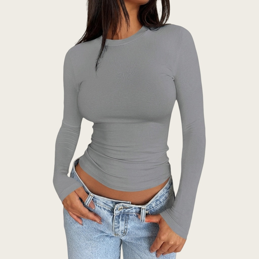 Women’s Slim Fit Crew Neck Long Sleeve Top