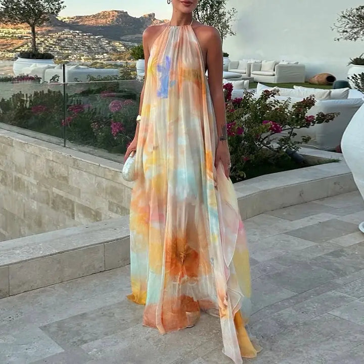 Women’s Tie-Dye Chiffon Maxi Dress