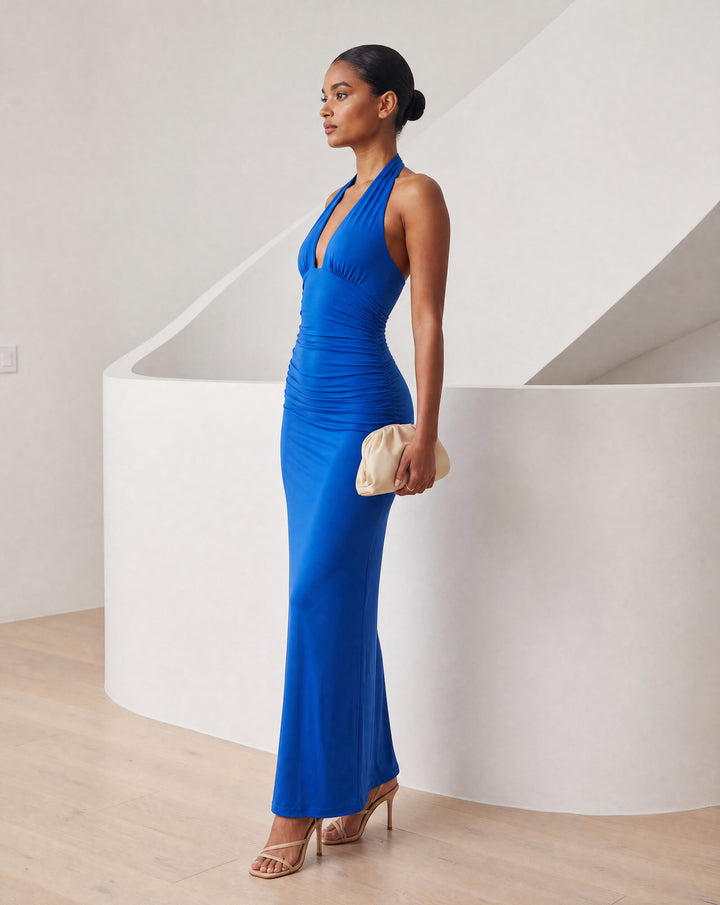 Women’s Halter Neck Backless Maxi Dress