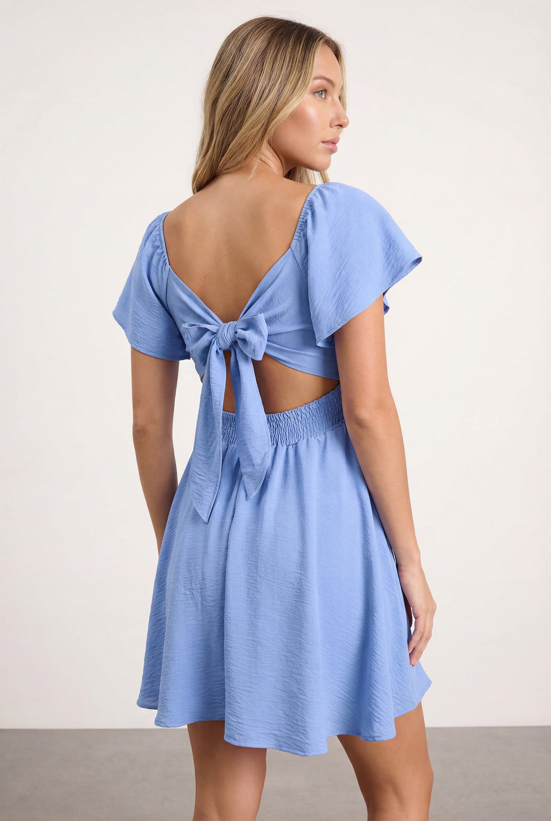 Women's High Waist Twist Front Summer Dress
