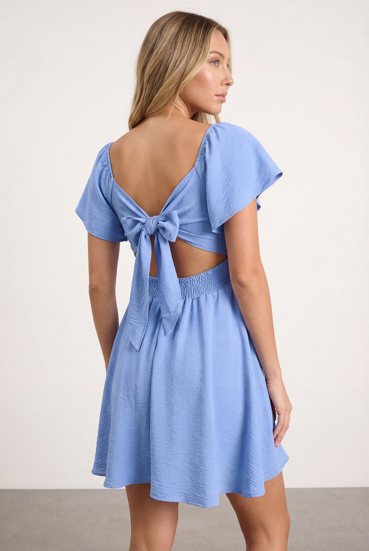 Women's High Waist Twist Front Summer Dress