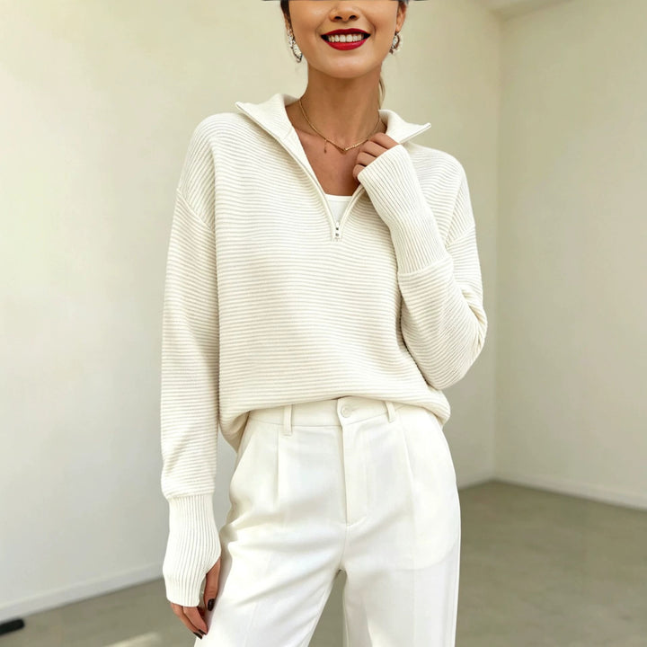 Women’s Ribbed Quarter-Zip Sweater