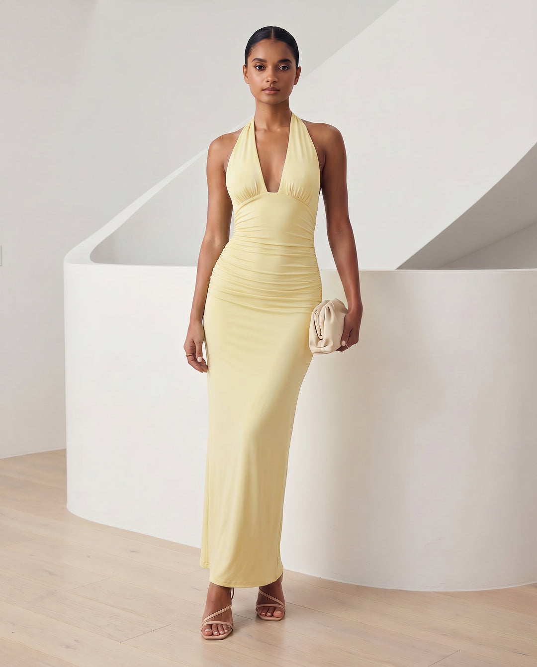 Women’s Halter Neck Backless Maxi Dress