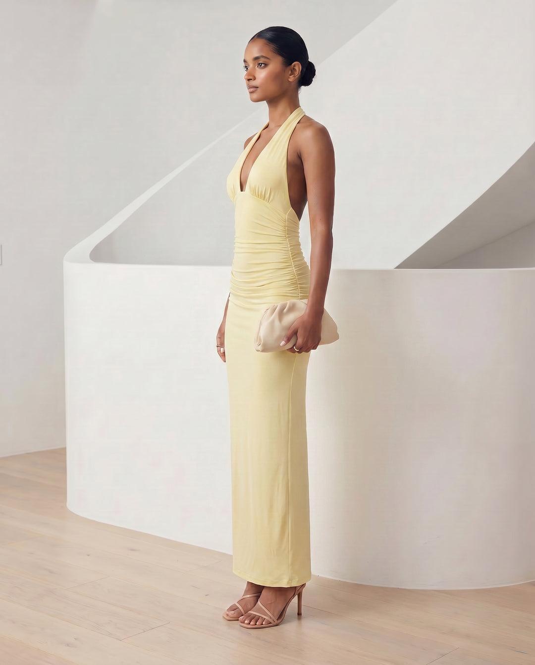 Women’s Halter Neck Backless Maxi Dress
