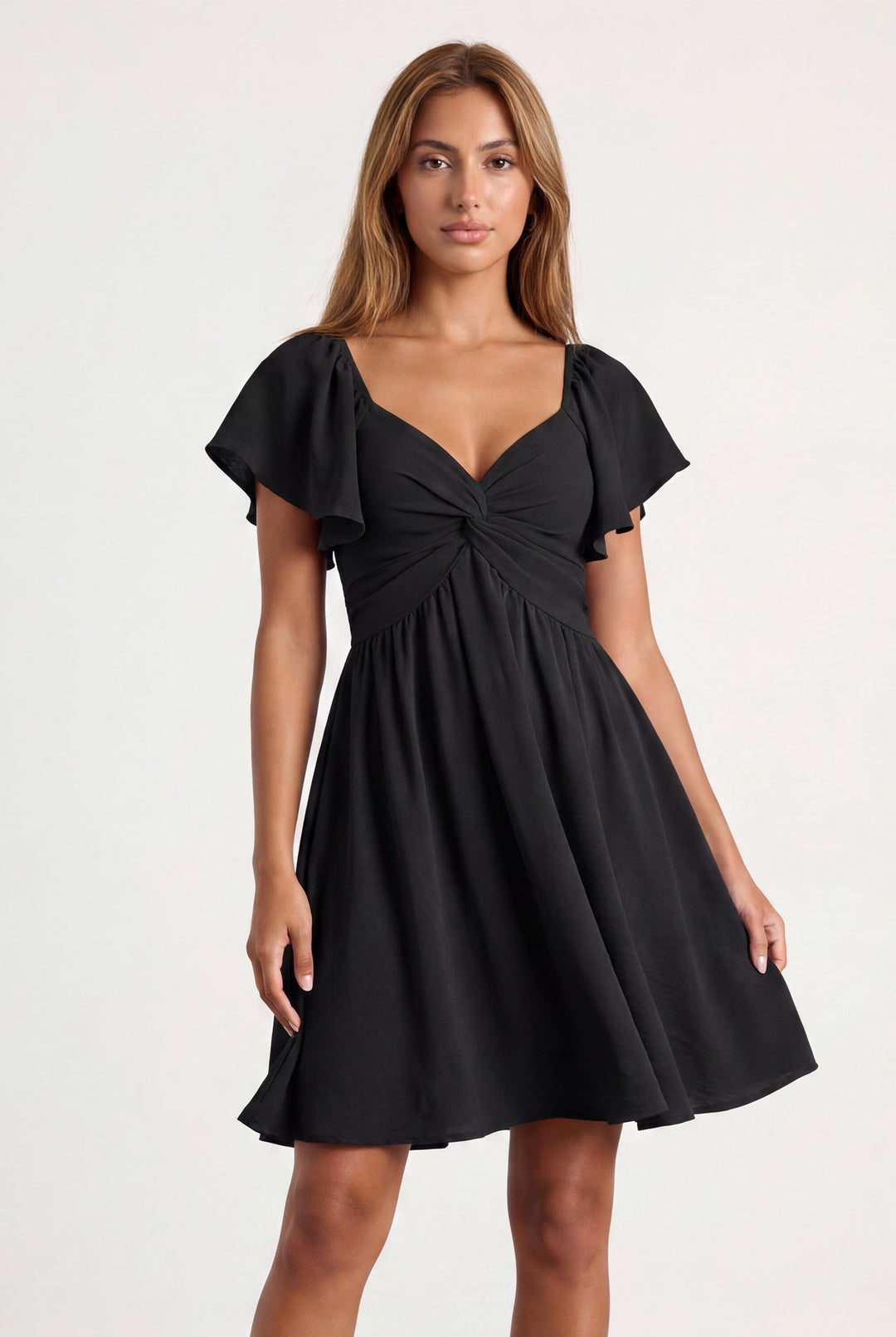 Women's High Waist Twist Front Summer Dress
