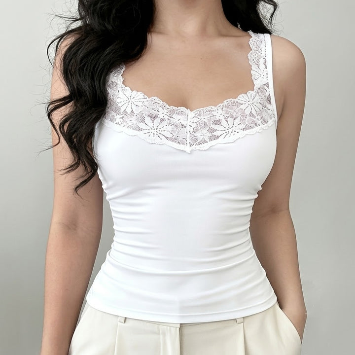 Women’s Lace Trim Tank Top