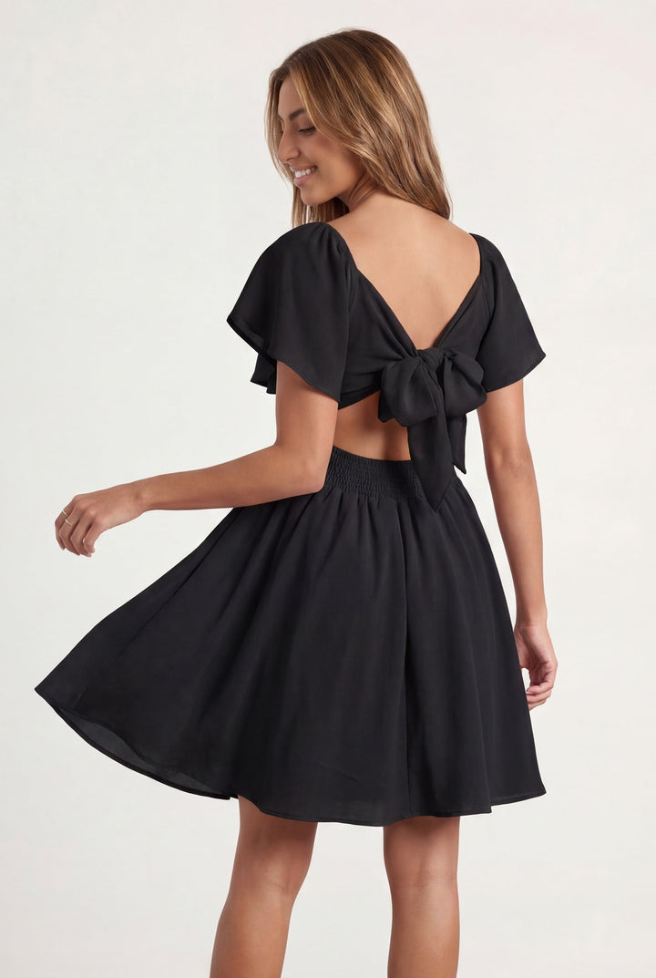 Women's High Waist Twist Front Summer Dress