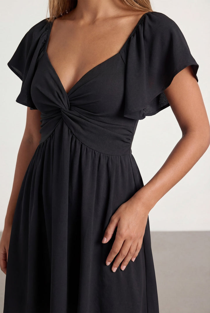 Women's High Waist Twist Front Summer Dress