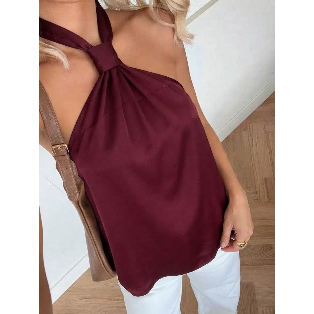 Women’s Halter Neck Open Back Cami Top
