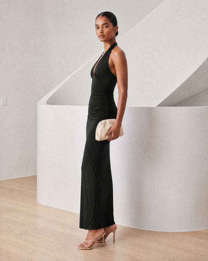 Women’s Halter Neck Backless Maxi Dress