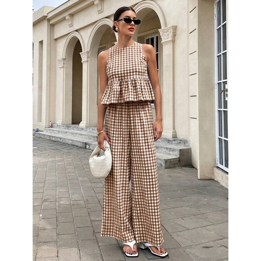 Women’s Ruffle Sleeveless Two Piece Set