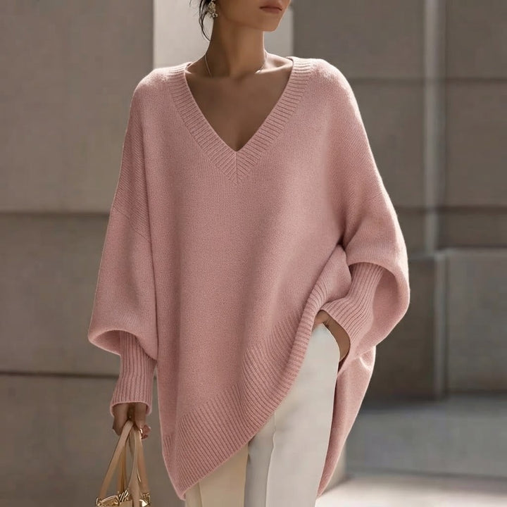 Women’s Oversized V-Neck Sweater