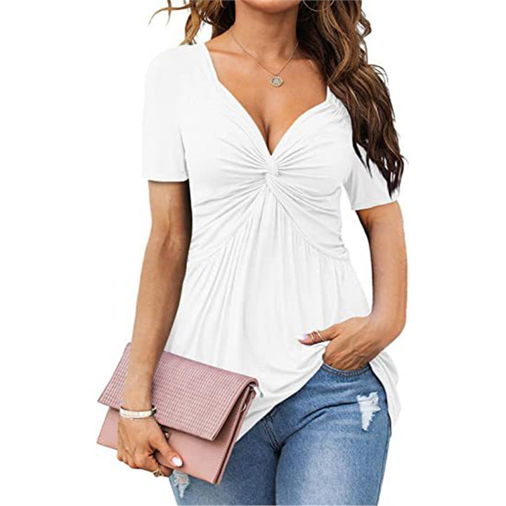 Women’s Ruched V-Neck Top