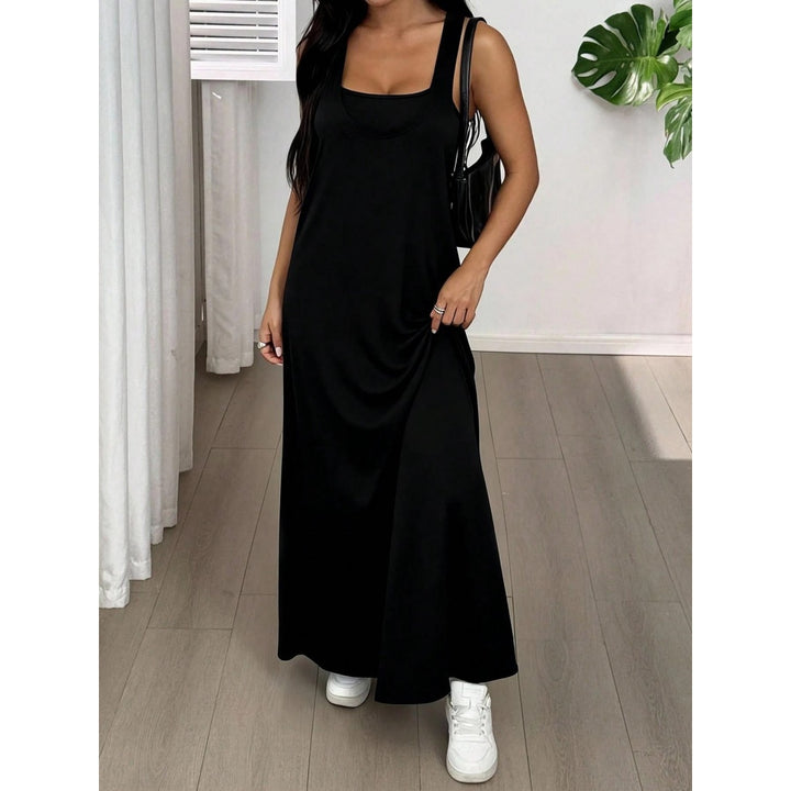 Women’s Solid Color Two Piece Maxi Dress Set