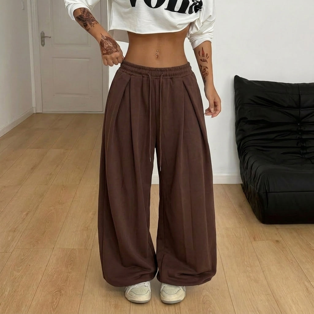 Women’s Y2K High Waisted Wide Leg Sweatpants