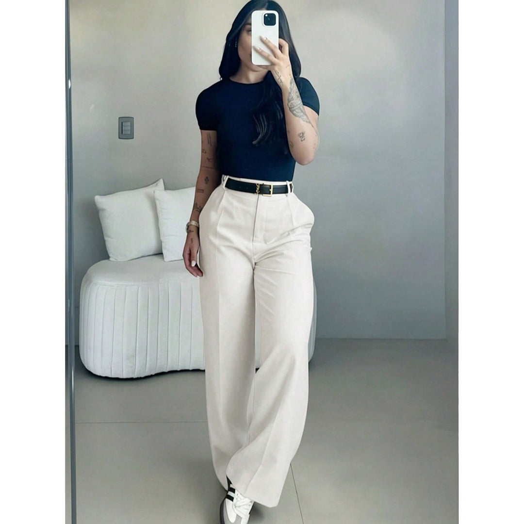 Women’s High Waisted Wide Leg Suit Pants