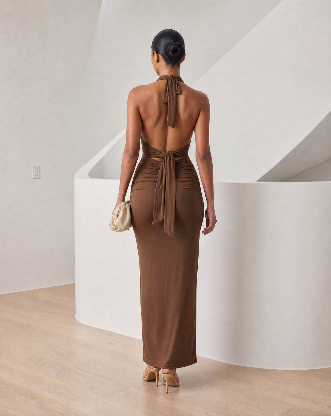 Women’s Halter Neck Backless Maxi Dress