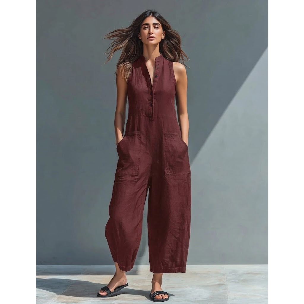 Women’s Linen Blend Jumpsuit