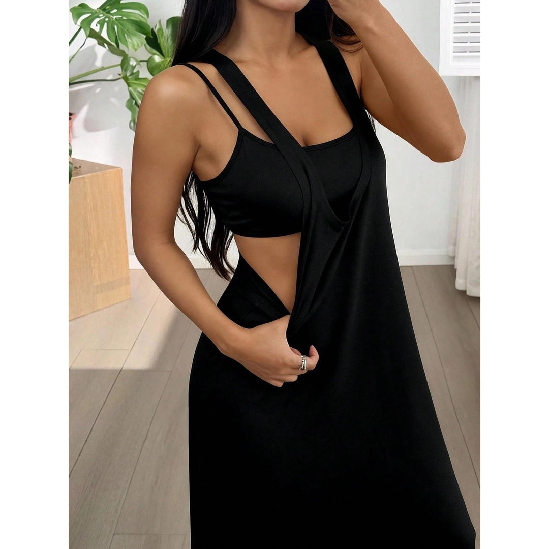 Women’s Solid Color Two Piece Maxi Dress Set