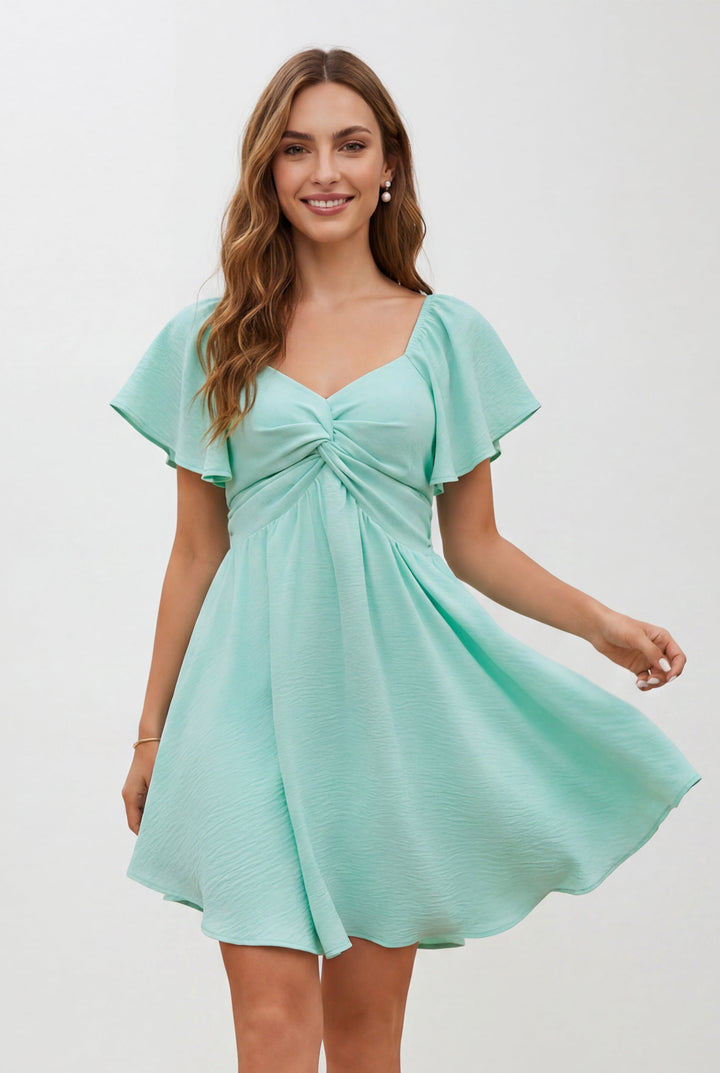 Women's High Waist Twist Front Summer Dress