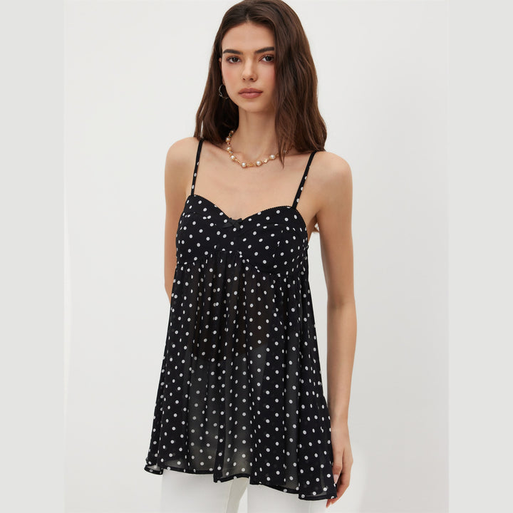 Women’s Leopard Print Chiffon Cami Oversized Mini Dress