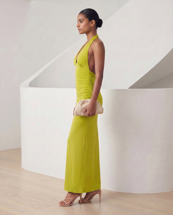 Women’s Halter Neck Backless Maxi Dress
