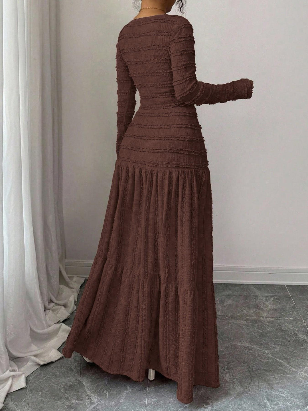 Women’s High Waist Tiered Maxi Dress