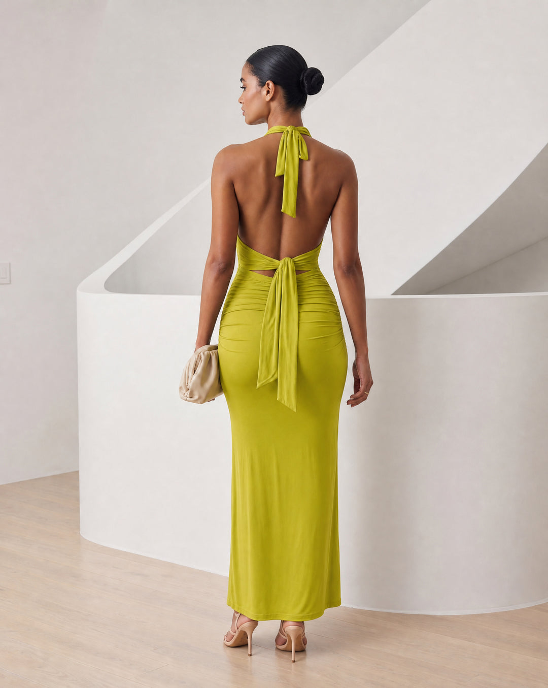 Women’s Halter Neck Backless Maxi Dress
