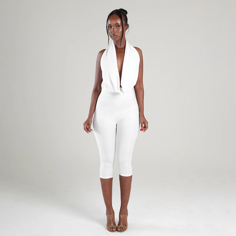 Women's Sexy Backless Sleeveless Bodycon Fit Jumpsuit