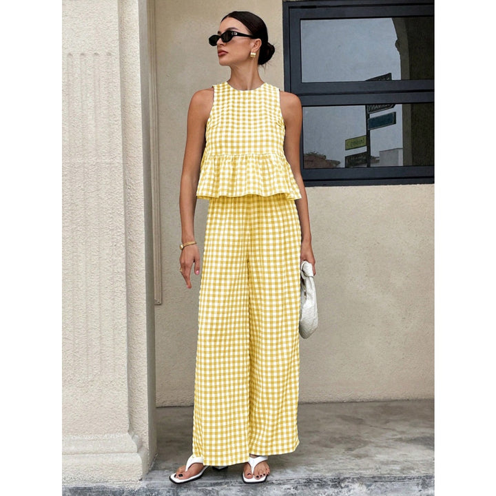 Women’s Ruffle Sleeveless Two Piece Set