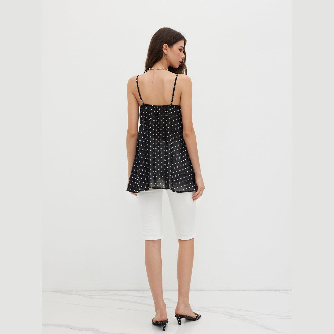 Women’s Leopard Print Chiffon Cami Oversized Mini Dress