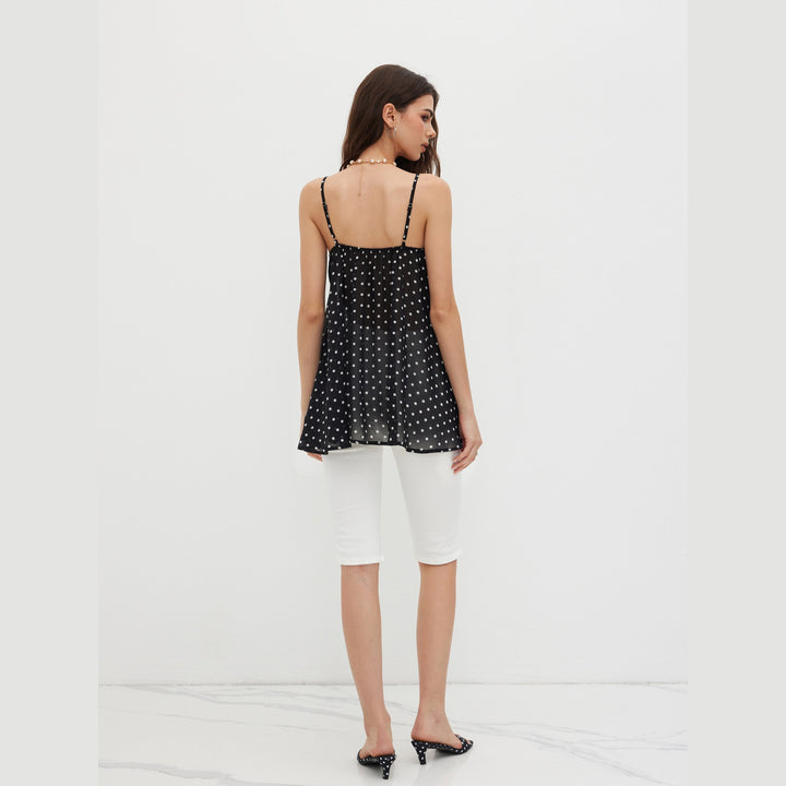 Women’s Leopard Print Chiffon Cami Oversized Mini Dress