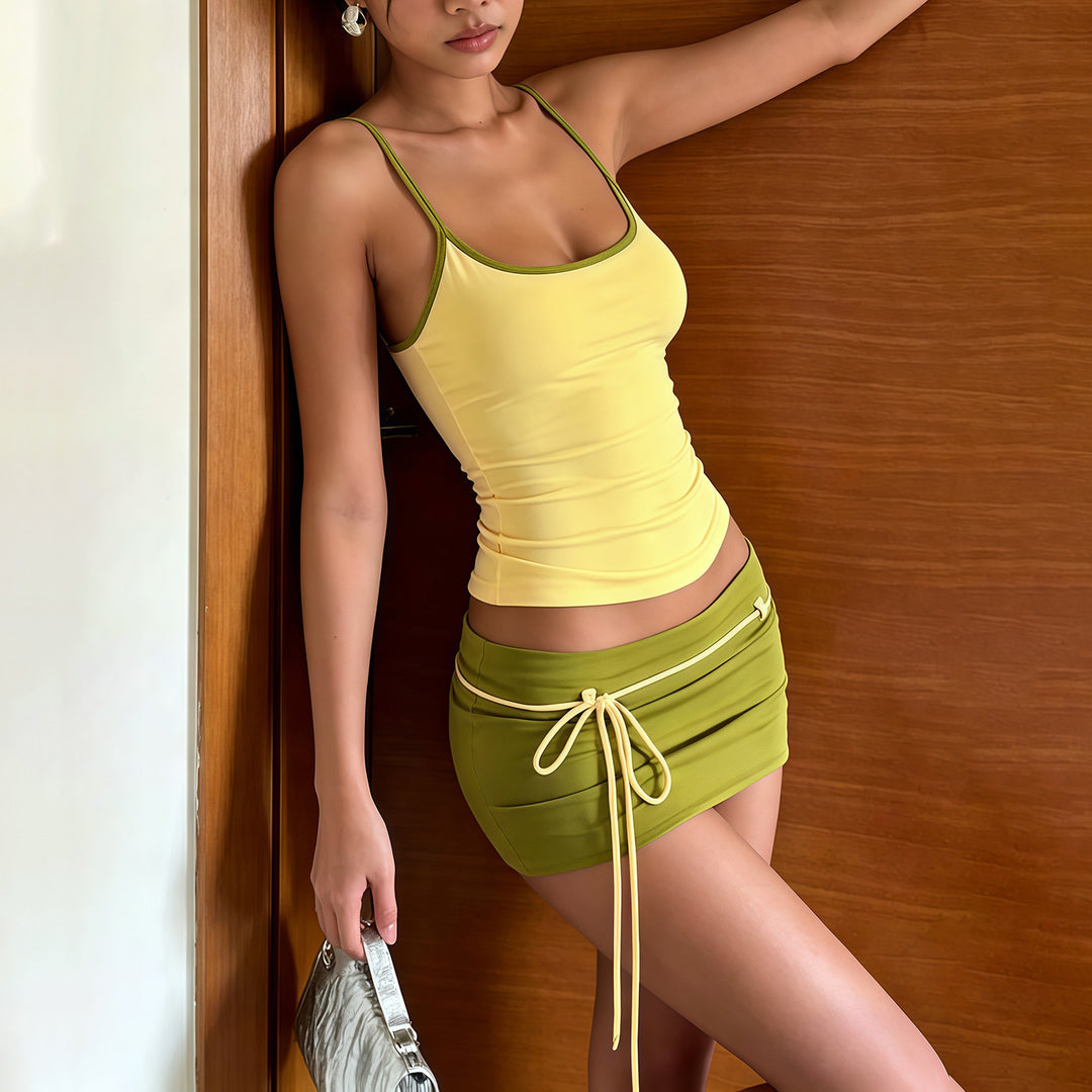 Women’s Two Piece Tank Top & Mini Skirt Set