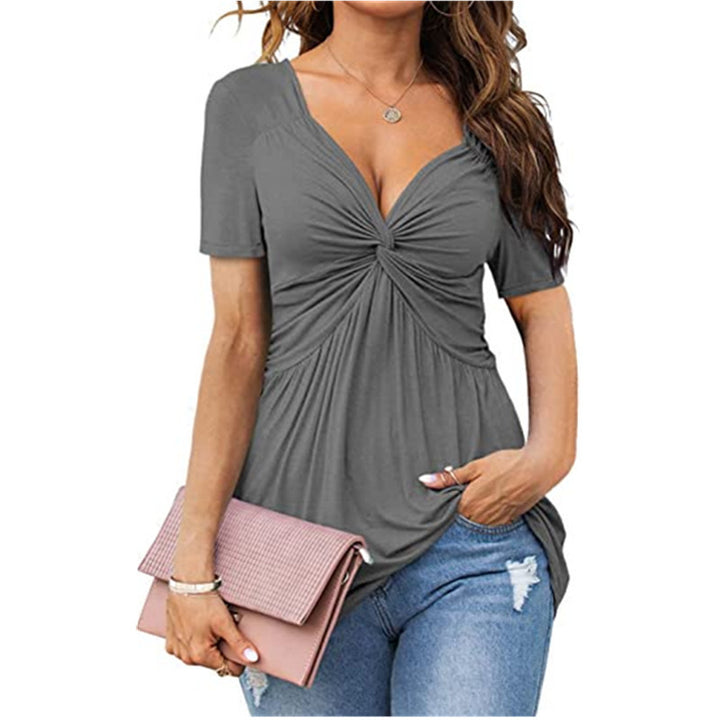 Women’s Ruched V-Neck Top