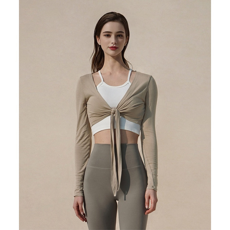 Women’s Lightweight Cropped Shrug – Long Sleeve Open Front Cardigan Top, Versatile Layering