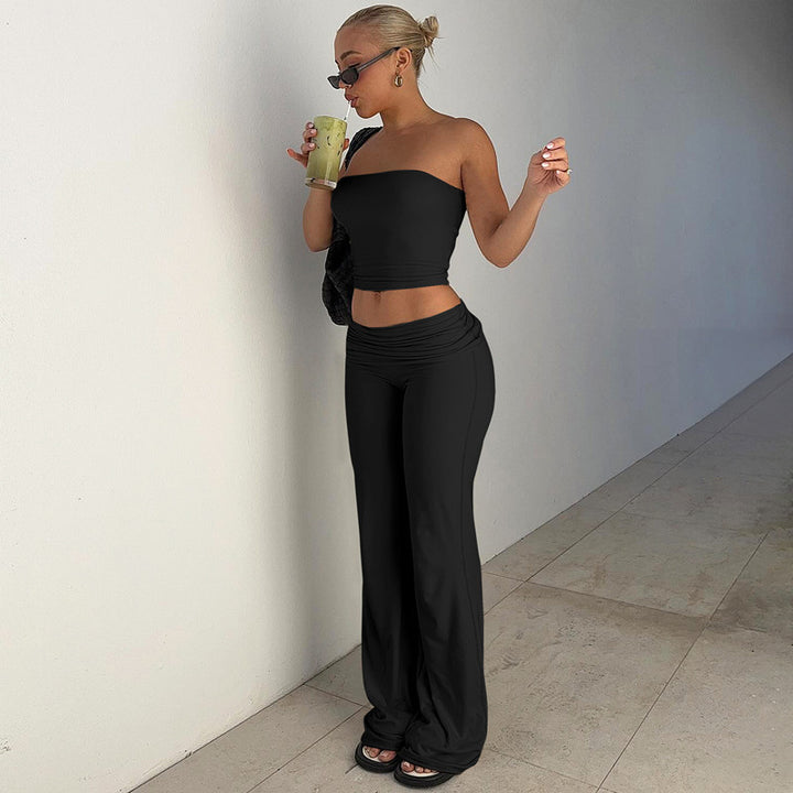 Women’s Tube Top & Flare Pants Set