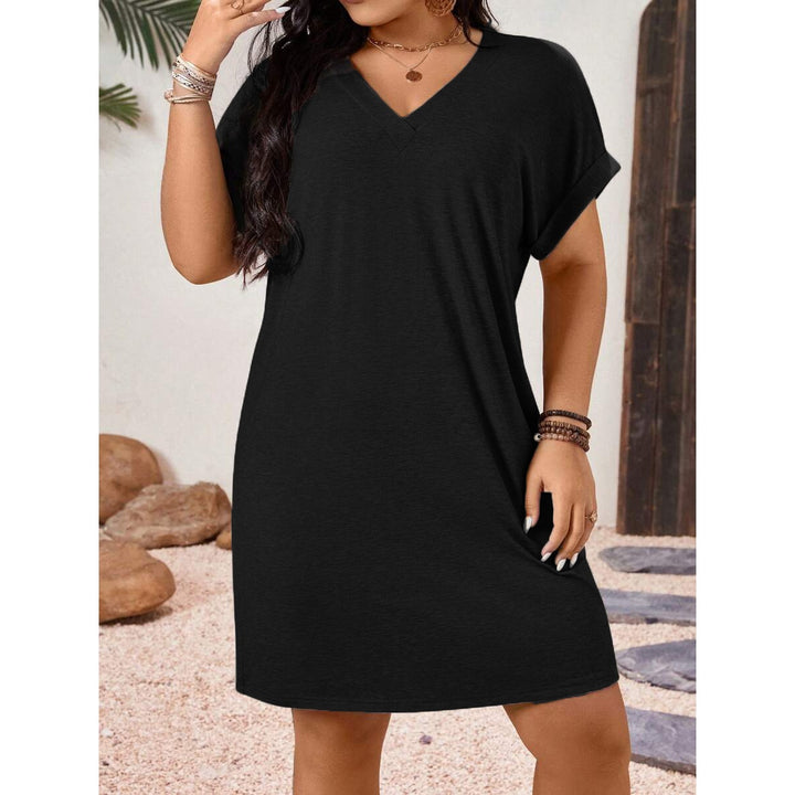 Women’s Solid V-Neck Mini Dress
