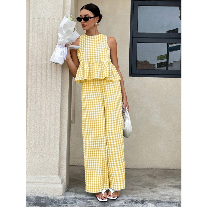 Women’s Ruffle Sleeveless Two Piece Set