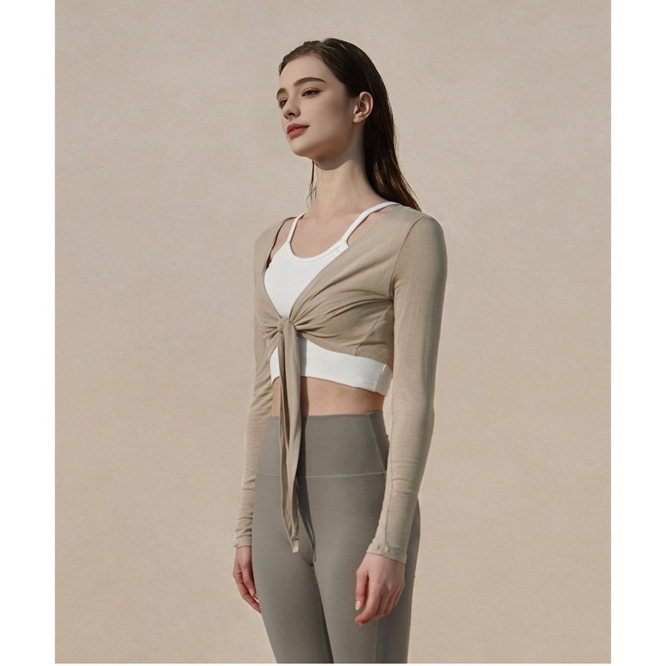 Women’s Lightweight Cropped Shrug – Long Sleeve Open Front Cardigan Top, Versatile Layering