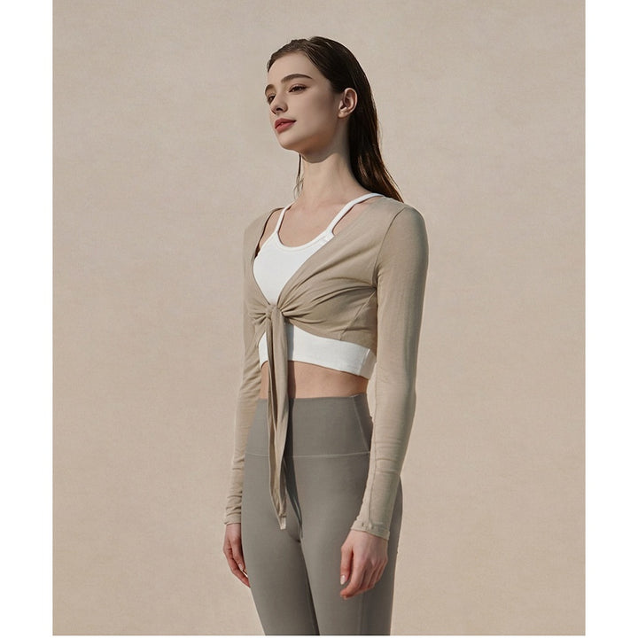 Women’s Lightweight Cropped Shrug – Long Sleeve Open Front Cardigan Top, Versatile Layering