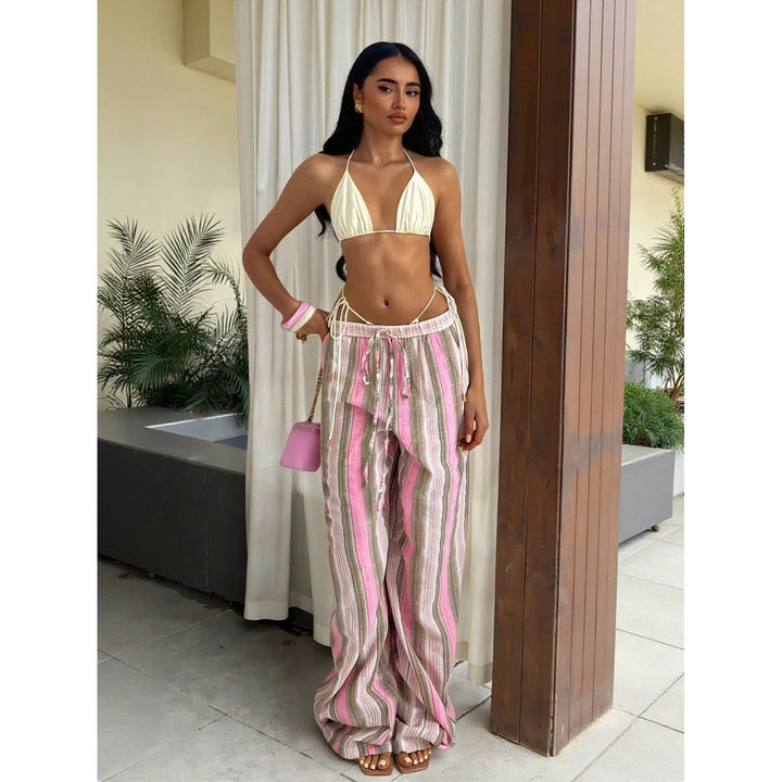 Women’s Striped Wide Leg Pants