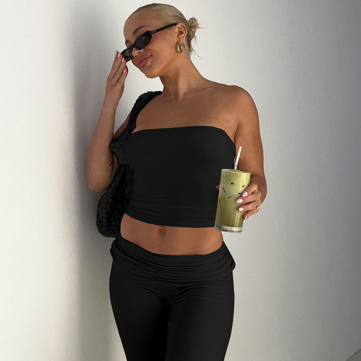 Women’s Tube Top & Flare Pants Set