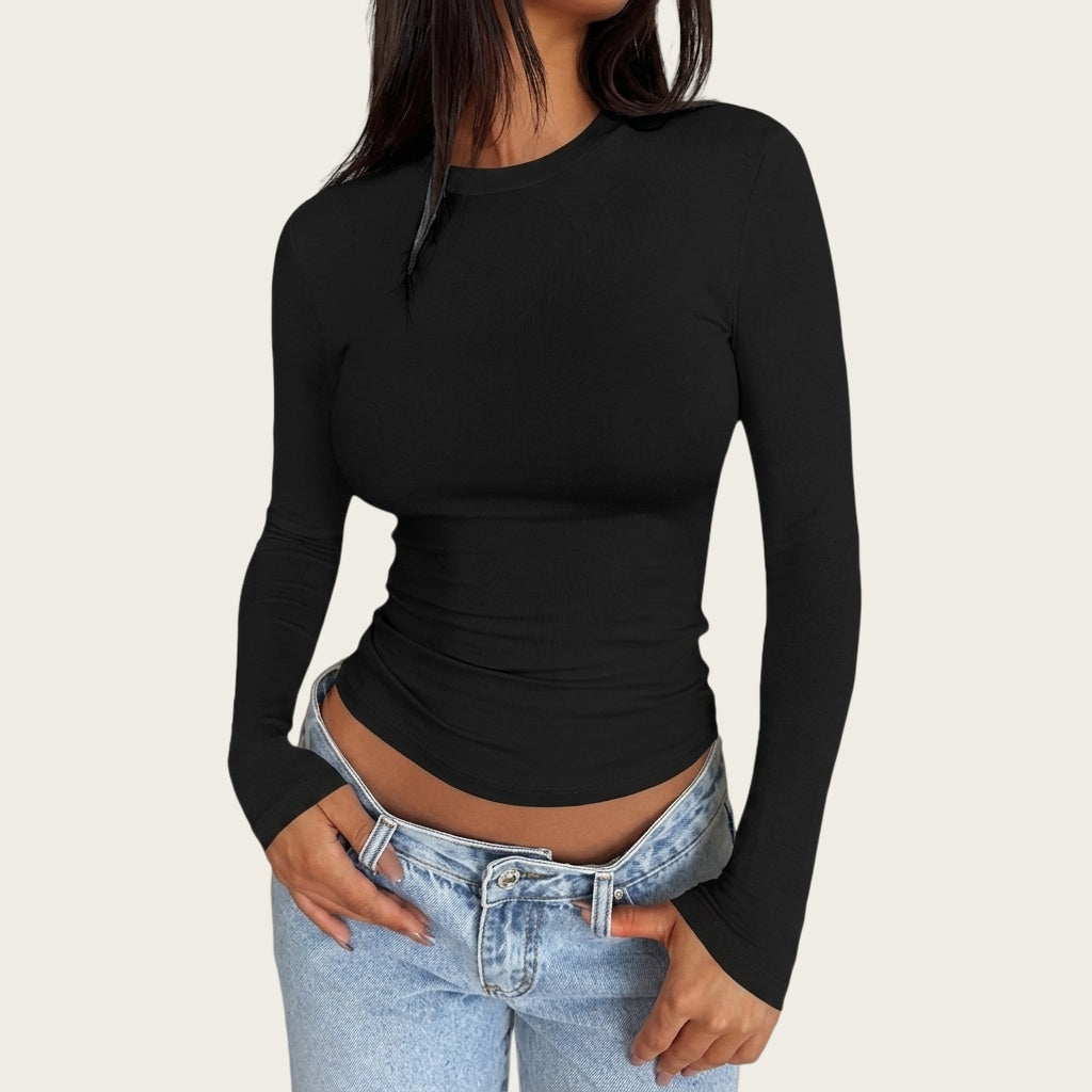 Women’s Slim Fit Crew Neck Long Sleeve Top