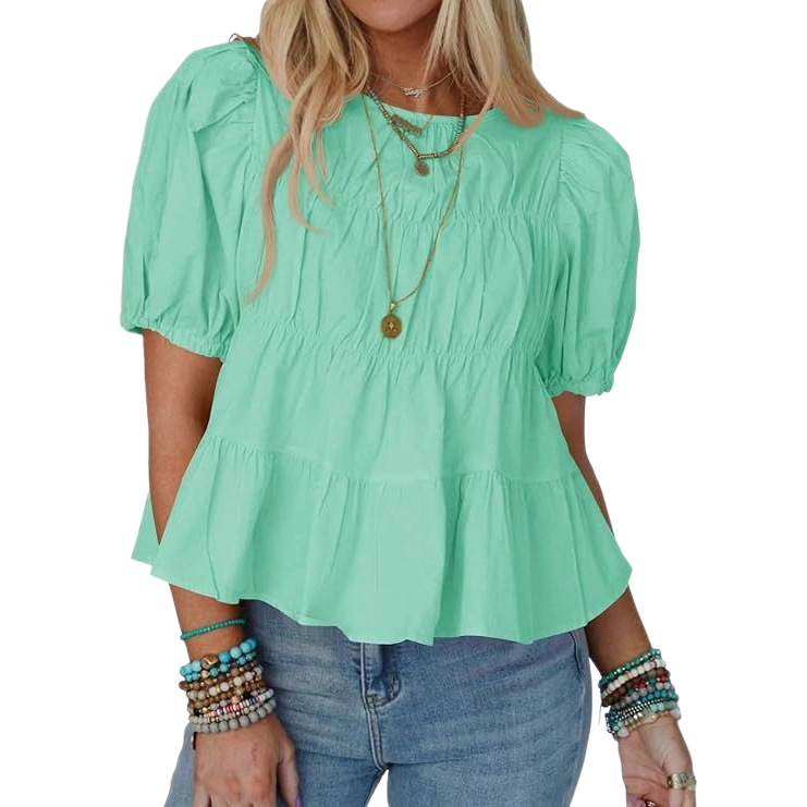 Women’s Puff Sleeve Babydoll Top