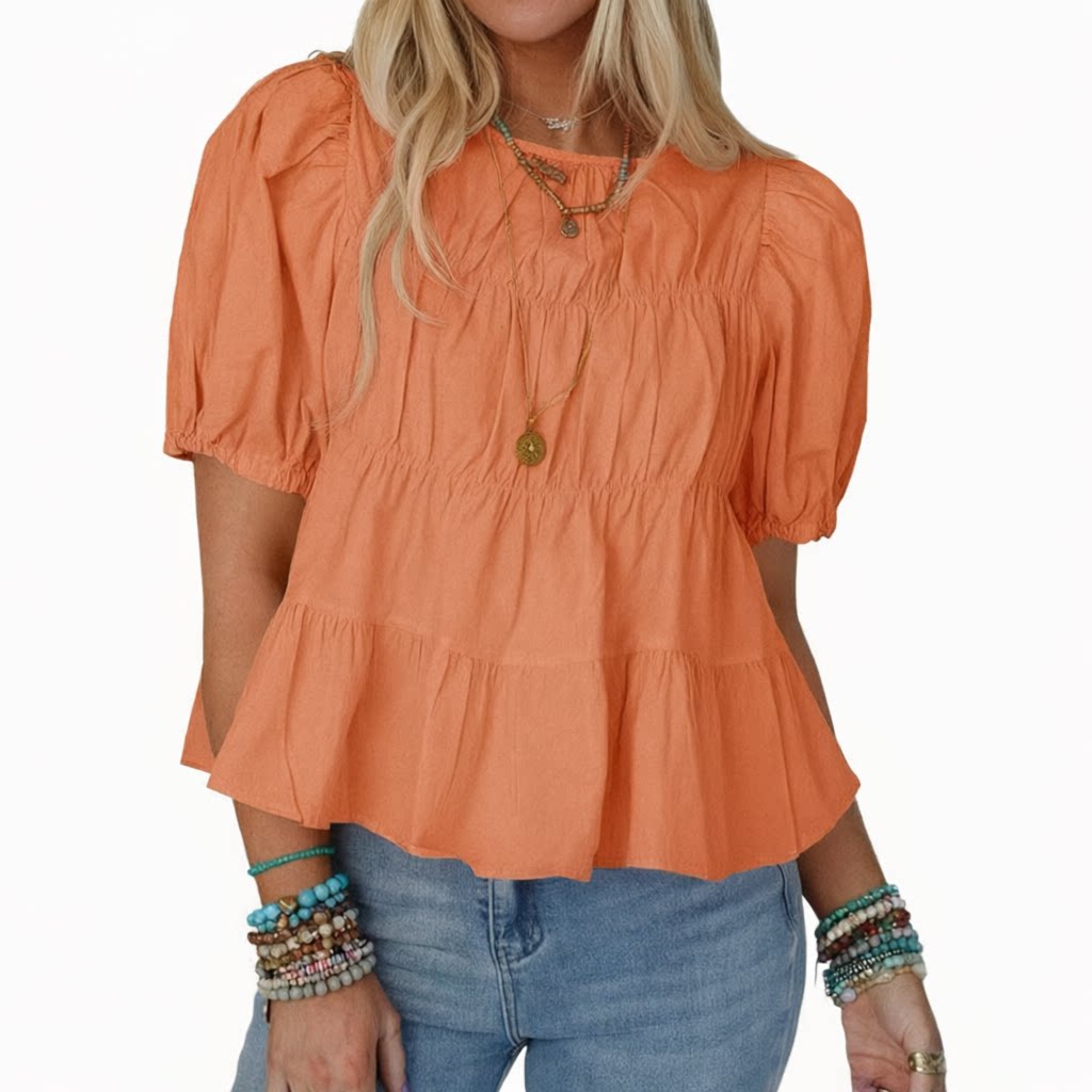Women’s Puff Sleeve Babydoll Top