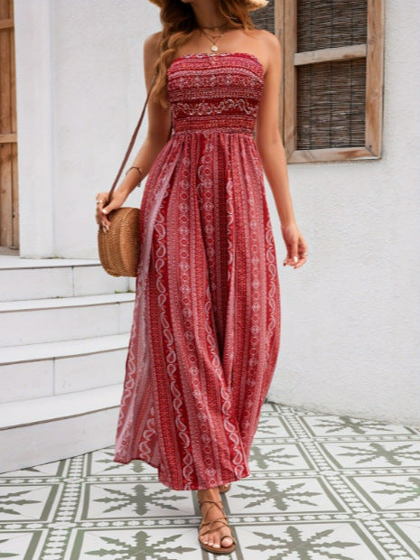 Elegant Off-Shoulder Floral Jumpsuit