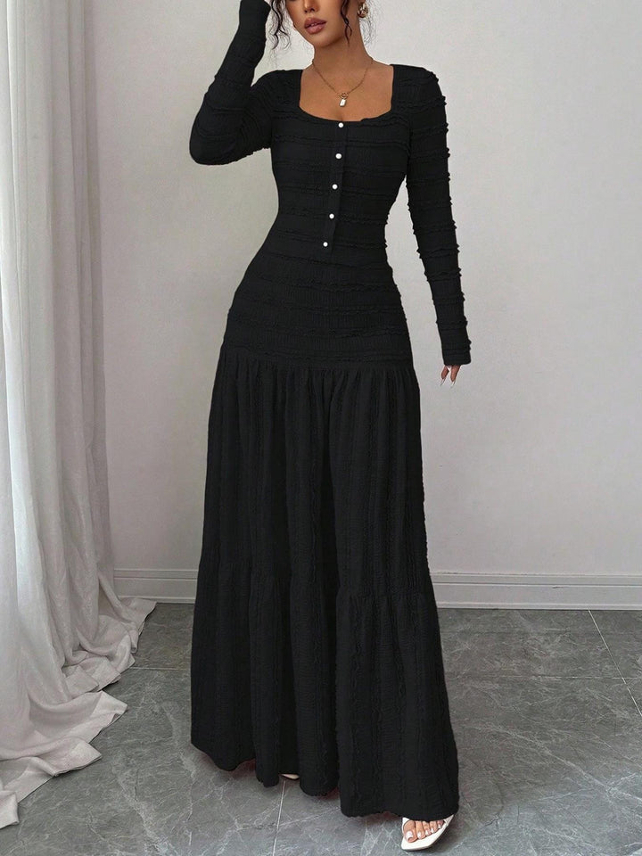 Women’s High Waist Tiered Maxi Dress