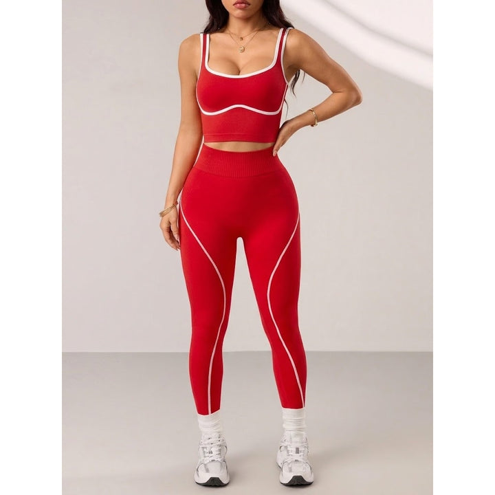 Women’s Seamless Contrast Workout Set