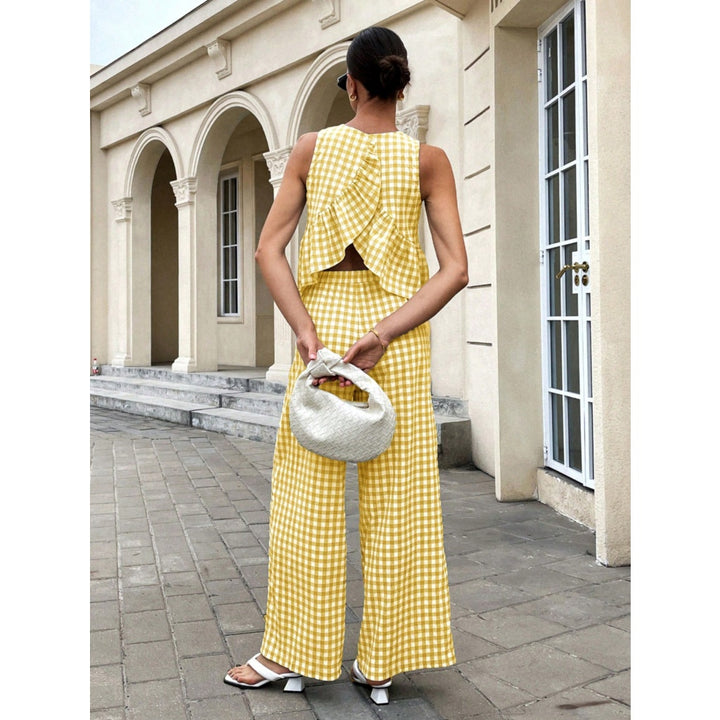 Women’s Ruffle Sleeveless Two Piece Set